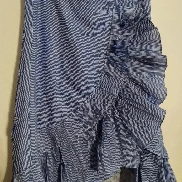 Chicwish Asymmetrical Blue Maxi Skirt - Picture 2 of 5